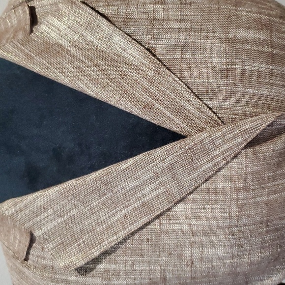 Lafayette 148 new york tan blazer with a touch of gold - Picture 2 of 6